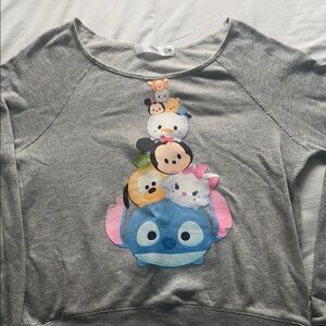 Disney Gray and Blue Tsum Tsum Sweatshirt